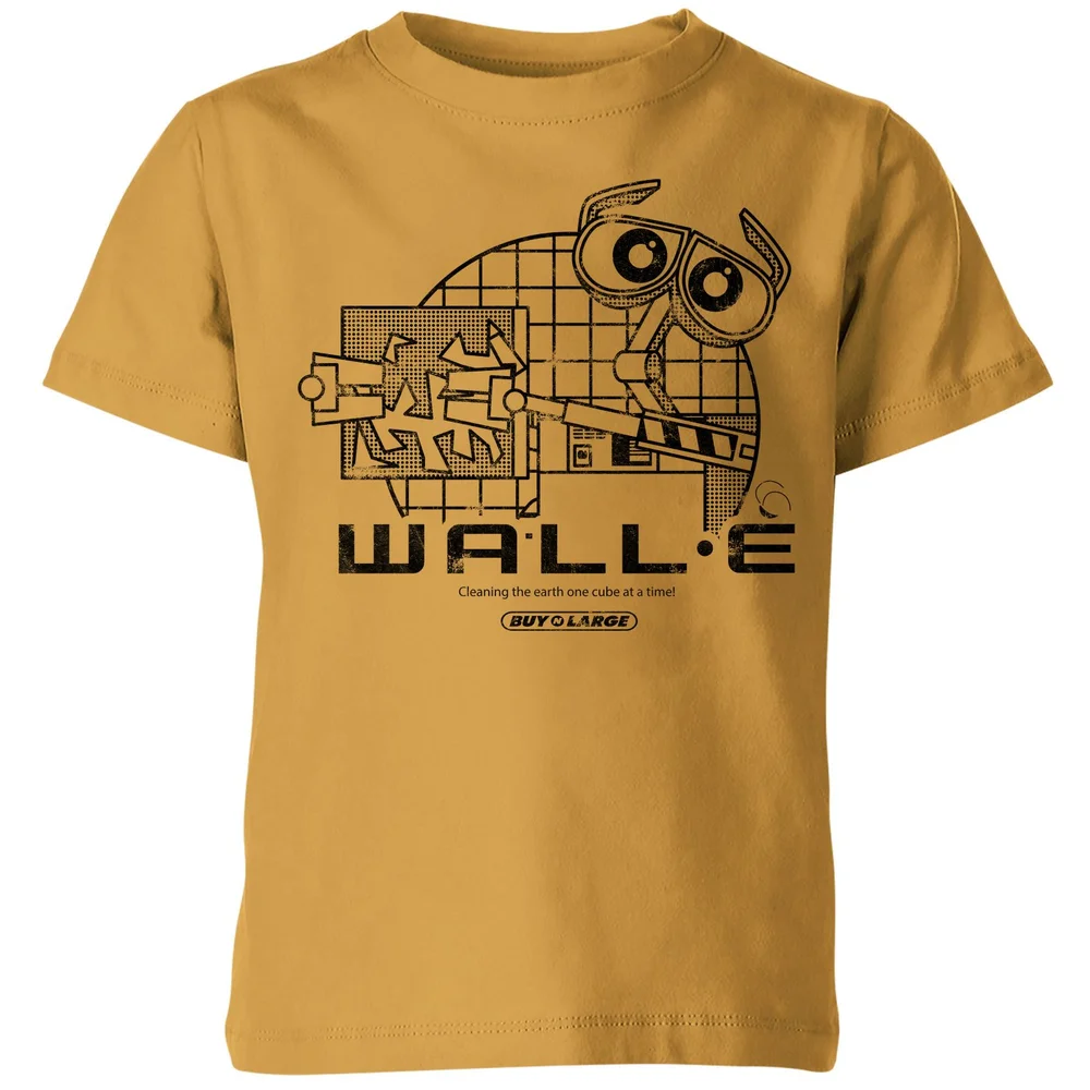 Wall-E Clean Up Crew Kids' T-Shirt - Mustard - 3-4 Jahre Bild 1