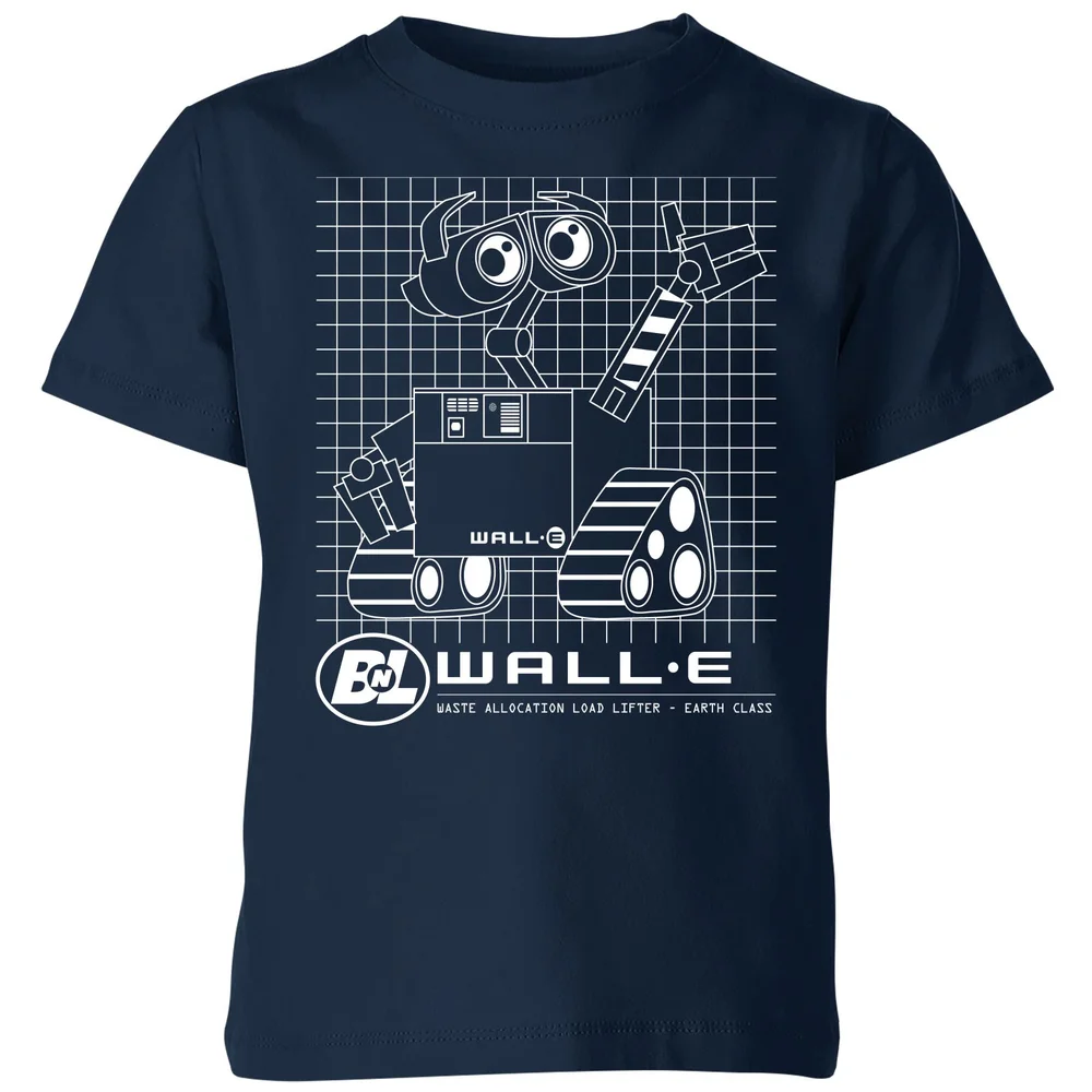 Wall-E Schematic Kids' T-Shirt - Navy - 3-4 Jahre Bild 1