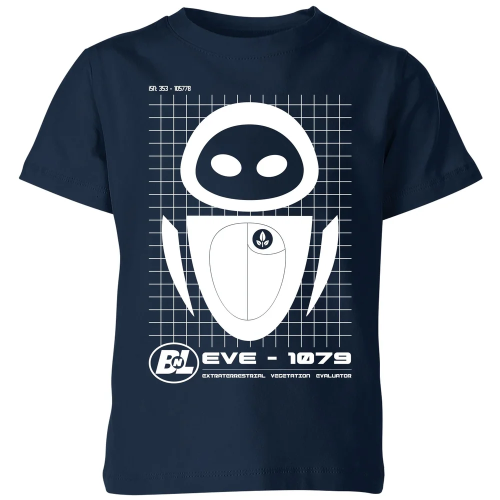 Wall-E Eve Schematic Kids' T-Shirt - Navy - 3-4 Jahre Bild 1