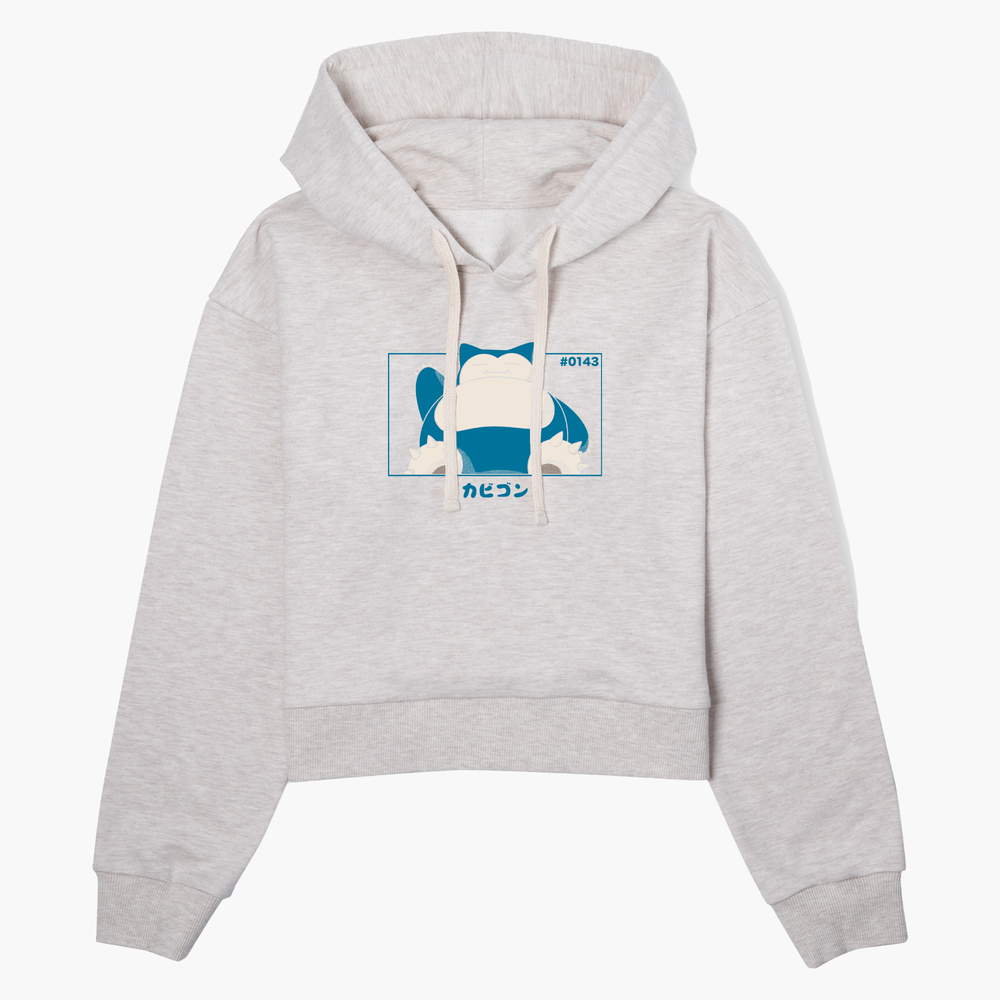 Pokémon Snorlax Women's Cropped Hoodie - Ecru Marl - XS Bild 1