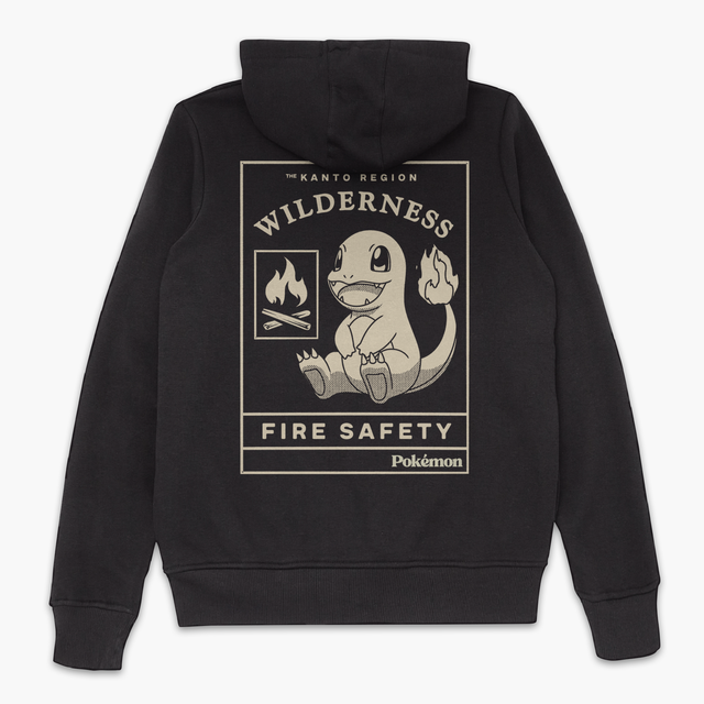 Pokémon Charmander Fire Safety Hoodie - Black