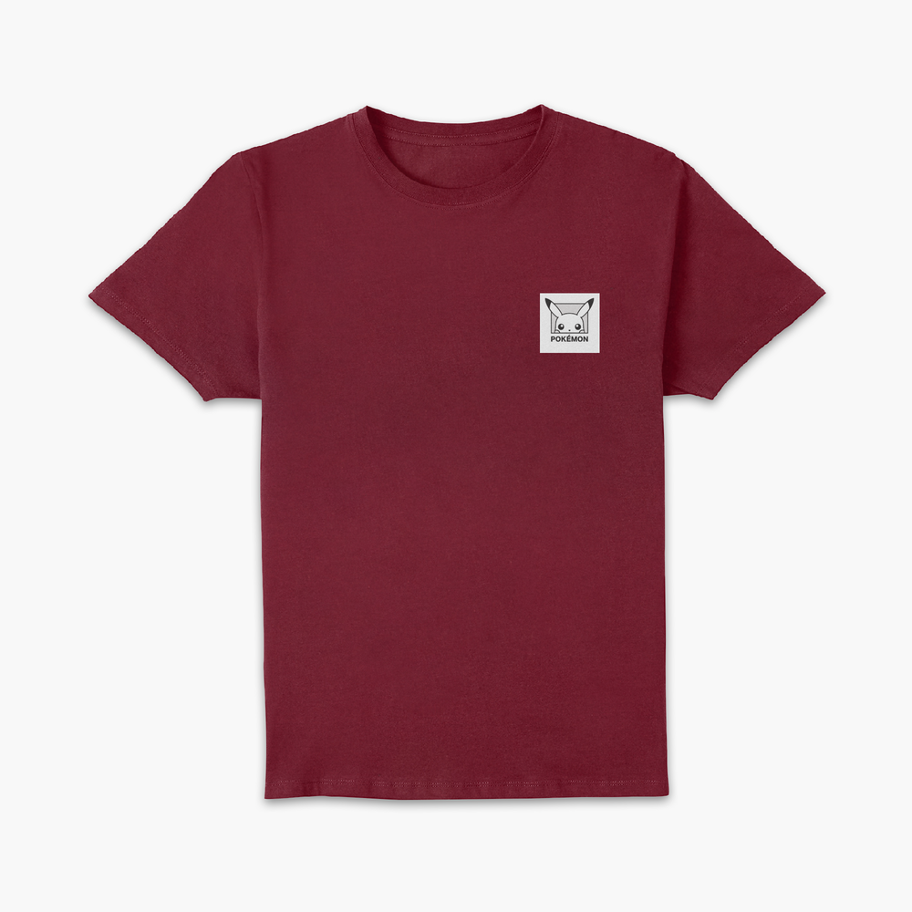 Pokémon Pikachu Patch Unisex T-Shirt - Burgundy - S Bild 1