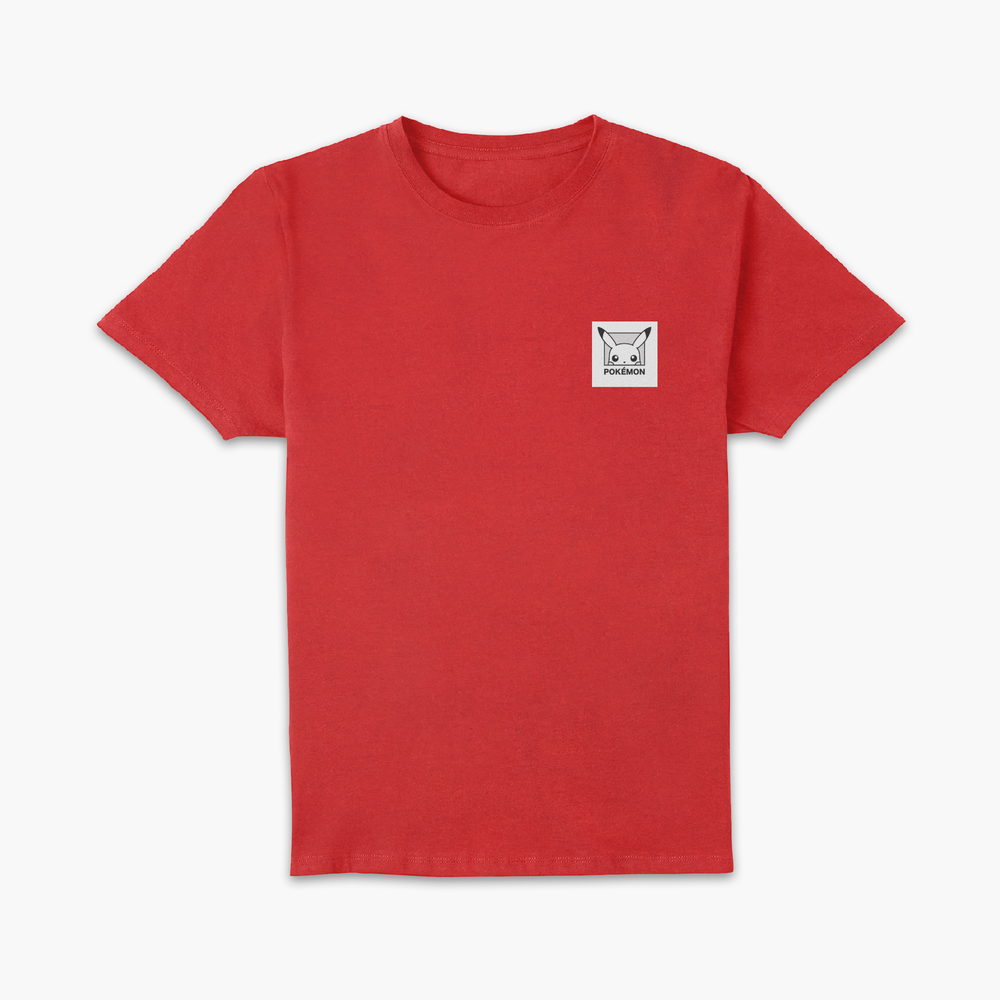 Pokémon Pikachu Patch Unisex T-Shirt - Red - S Bild 1