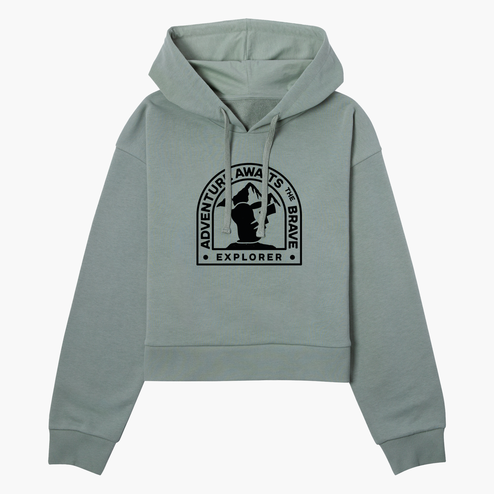 Pokémon Adventure Awaits Women's Cropped Hoodie - Khaki - XS Bild 1