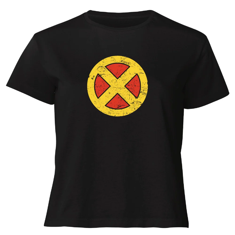 X-Men Emblem Drk Women's Cropped T-Shirt - Black - XS Bild 1
