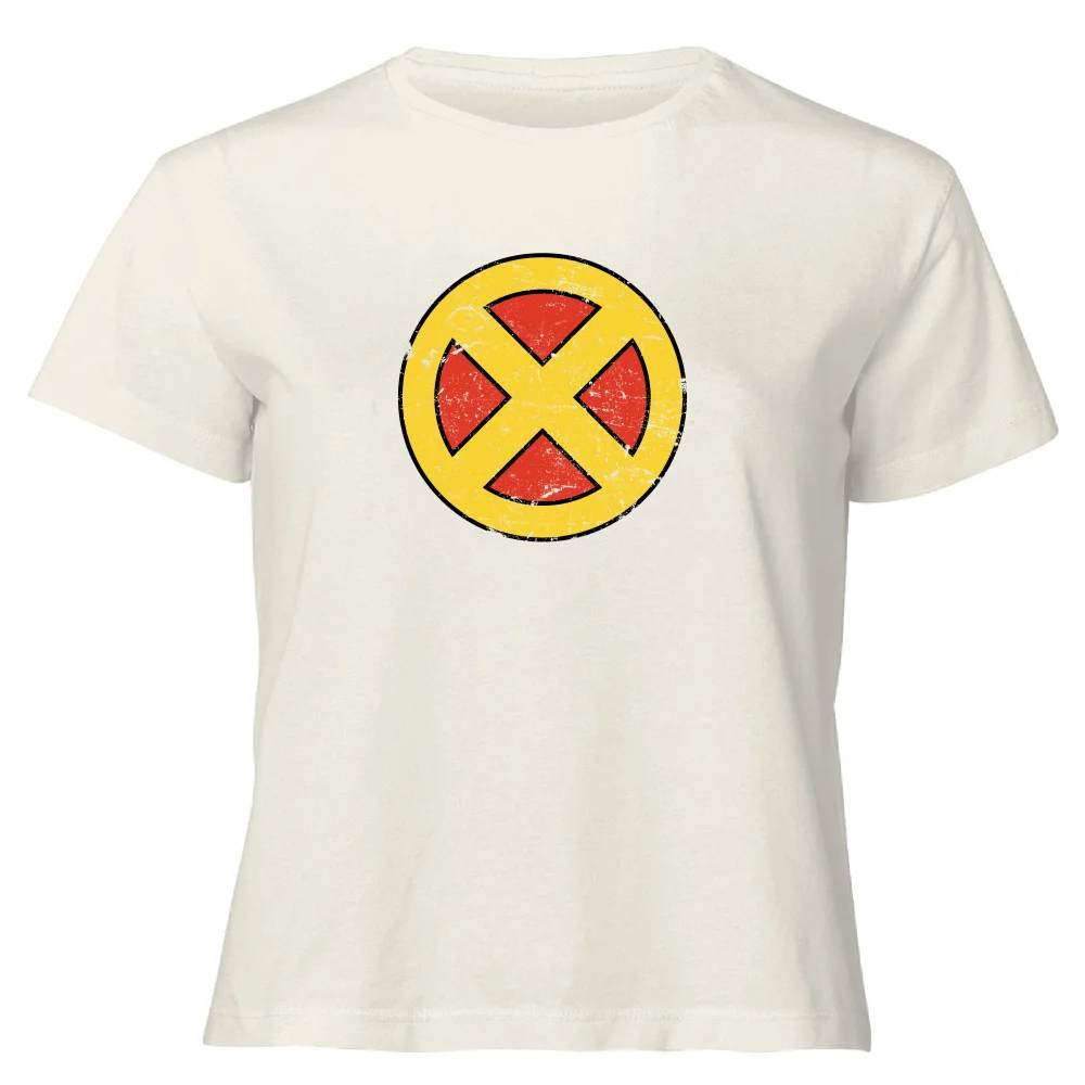 X-Men Emblem Women's Cropped T-Shirt - Cream - XS Bild 1