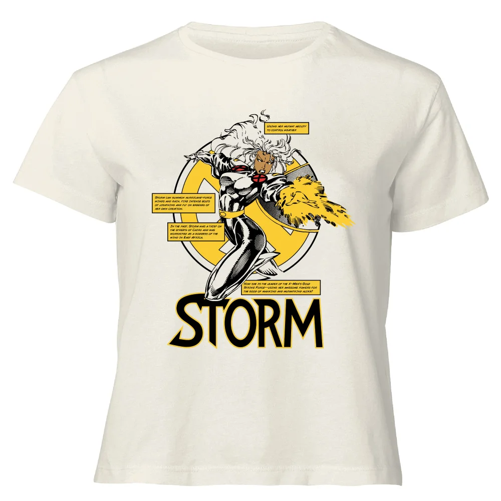 X-Men Storm Bio Women's Cropped T-Shirt - Cream - XS Bild 1