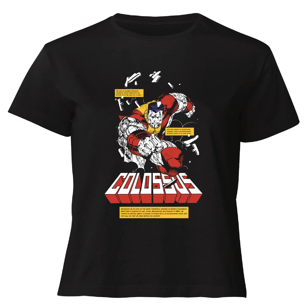 X-Men Colossus Bio Women's Cropped T-Shirt - Black - XS Bild 1