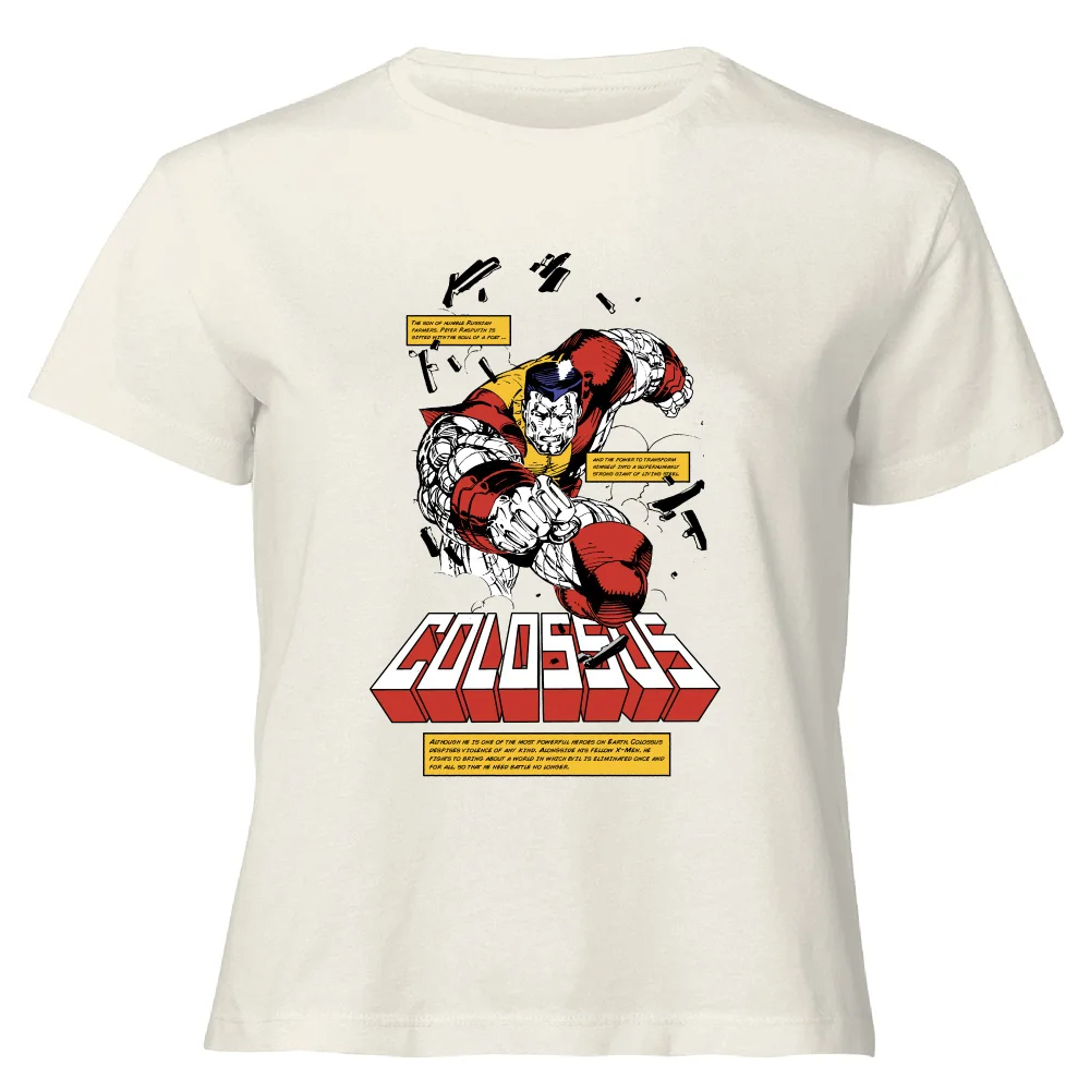 X-Men Colossus Bio Women's Cropped T-Shirt - Cream - XS Bild 1