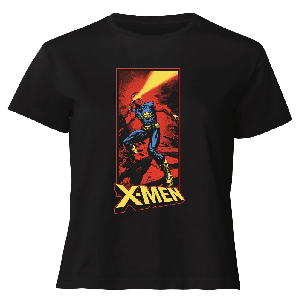 X-Men Cyclops Energy Beam Women's Cropped T-Shirt - Black - XS Bild 1