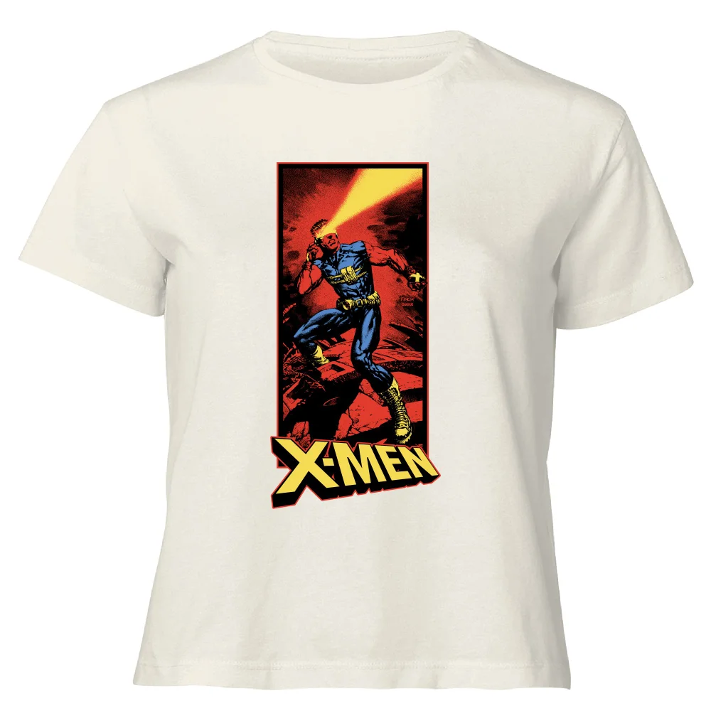 X-Men Cyclops Energy Beam Women's Cropped T-Shirt - Cream - XS Bild 1