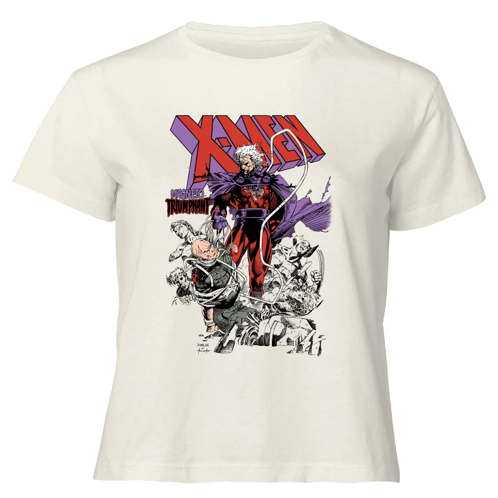 X-Men Magneto Triumphant Women's Cropped T-Shirt - Cream - XS Bild 1