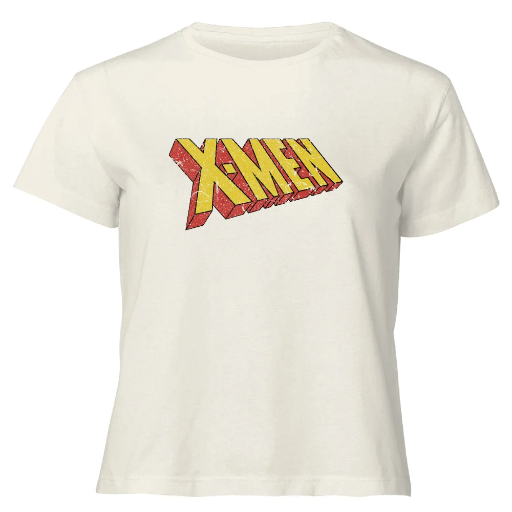 X-Men Retro Logo Women's Cropped T-Shirt - Cream - XS Bild 1