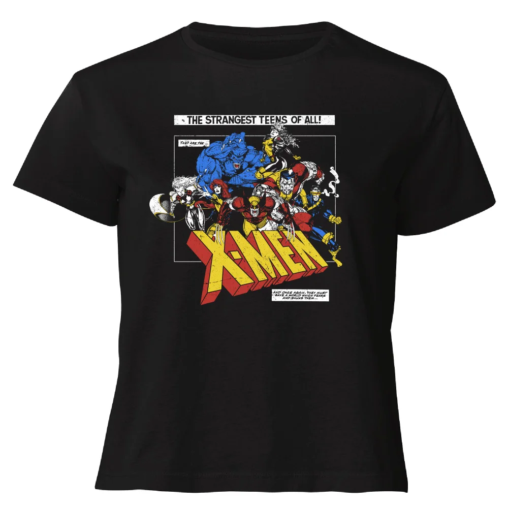 X-Men Retro Team Up Women's Cropped T-Shirt - Black - XS Bild 1