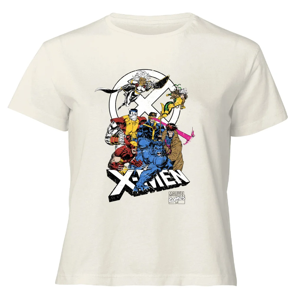 X-Men Super Team Women's Cropped T-Shirt - Cream - XS Bild 1