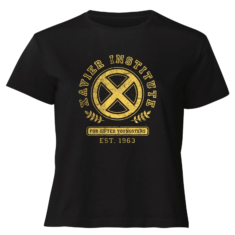 X-Men Xavier Institute For Gifted Youngsters Drk Women's Cropped T-Shirt - Black - XS Bild 1