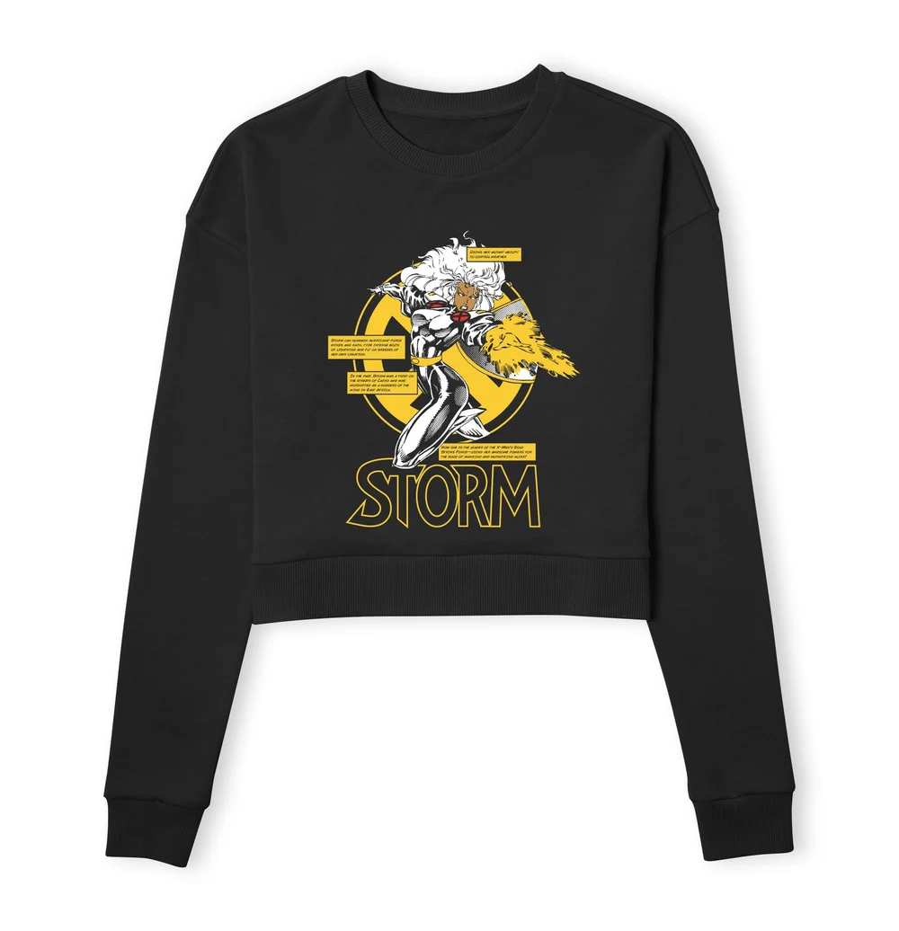 X-Men Storm Bio Women's Cropped Sweatshirt - Black - XS Bild 1