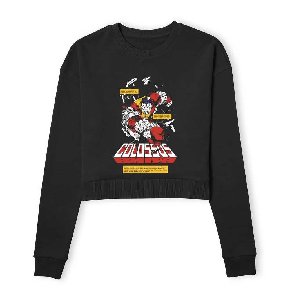 X-Men Colossus Bio Women's Cropped Sweatshirt - Black - XS Bild 1
