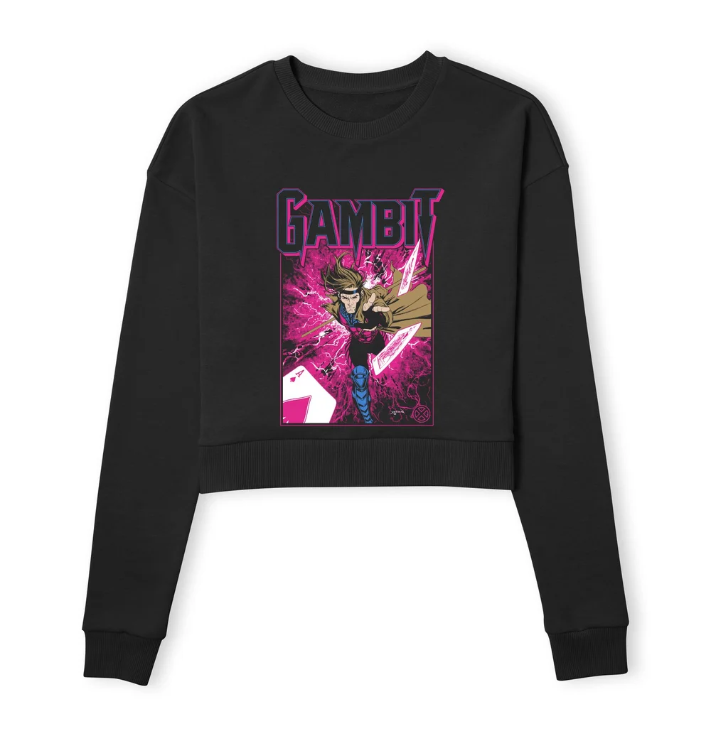 X-Men Gambit Women's Cropped Sweatshirt - Black - XS Bild 1