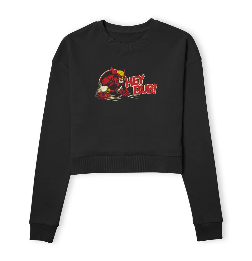 X-Men Hey Bub! Women's Cropped Sweatshirt - Black - XS Bild 1