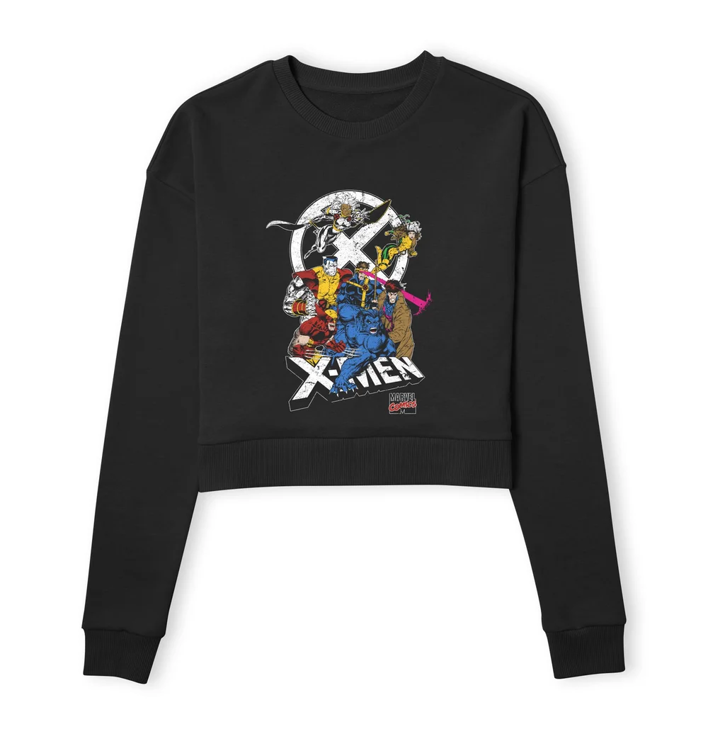 X-Men Super Team Women's Cropped Sweatshirt - Black - XS Bild 1
