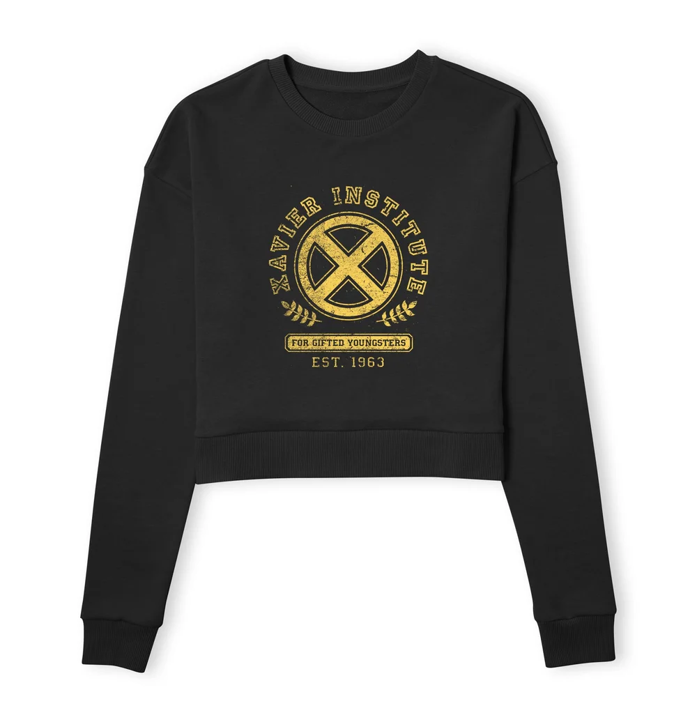 X-Men Xavier Institute For Gifted Youngsters Drk Women's Cropped Sweatshirt - Black - XS Bild 1