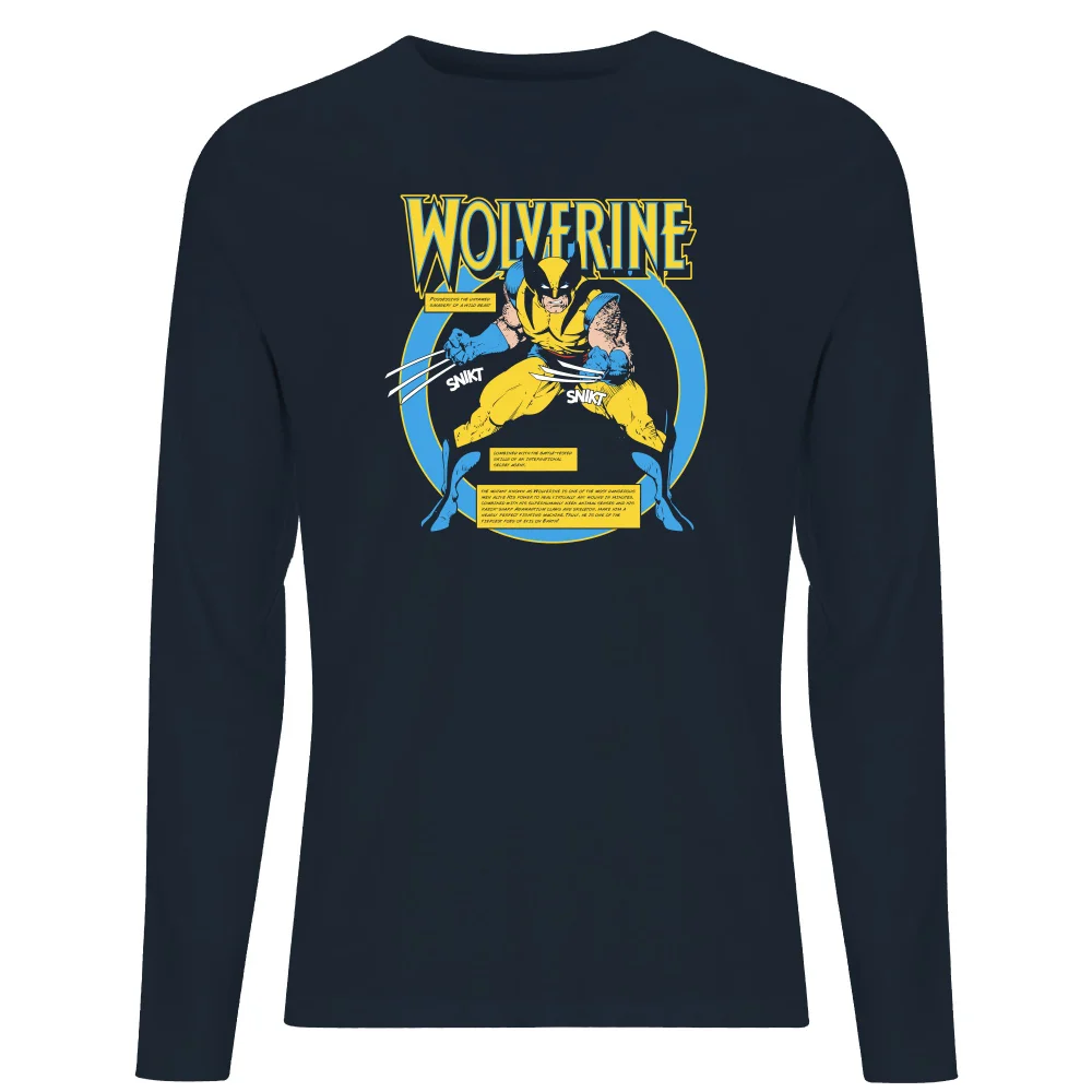 X-Men Wolverine Bio Long Sleeve T-Shirt - Navy - S Bild 1