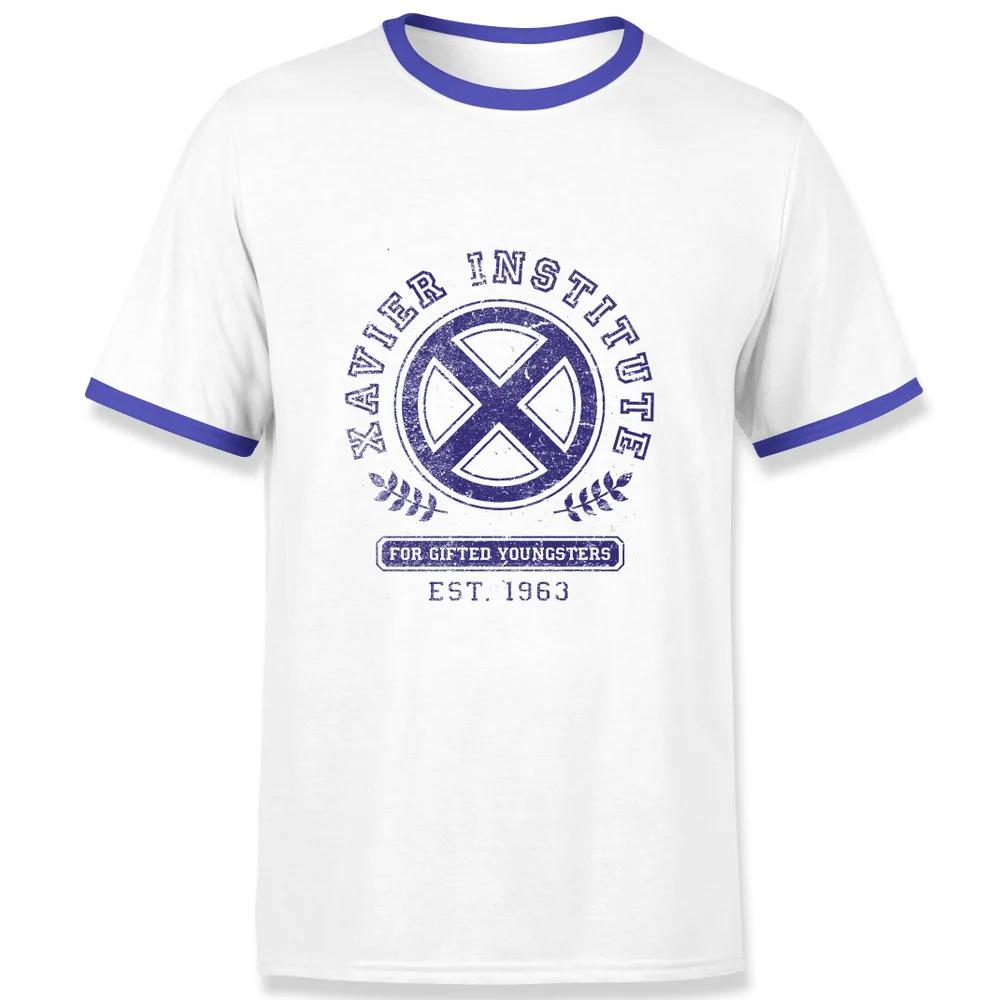 X-Men Xavier Institute For Gifted Youngsters Men's Ringer T-Shirt - White/Navy - S Bild 1