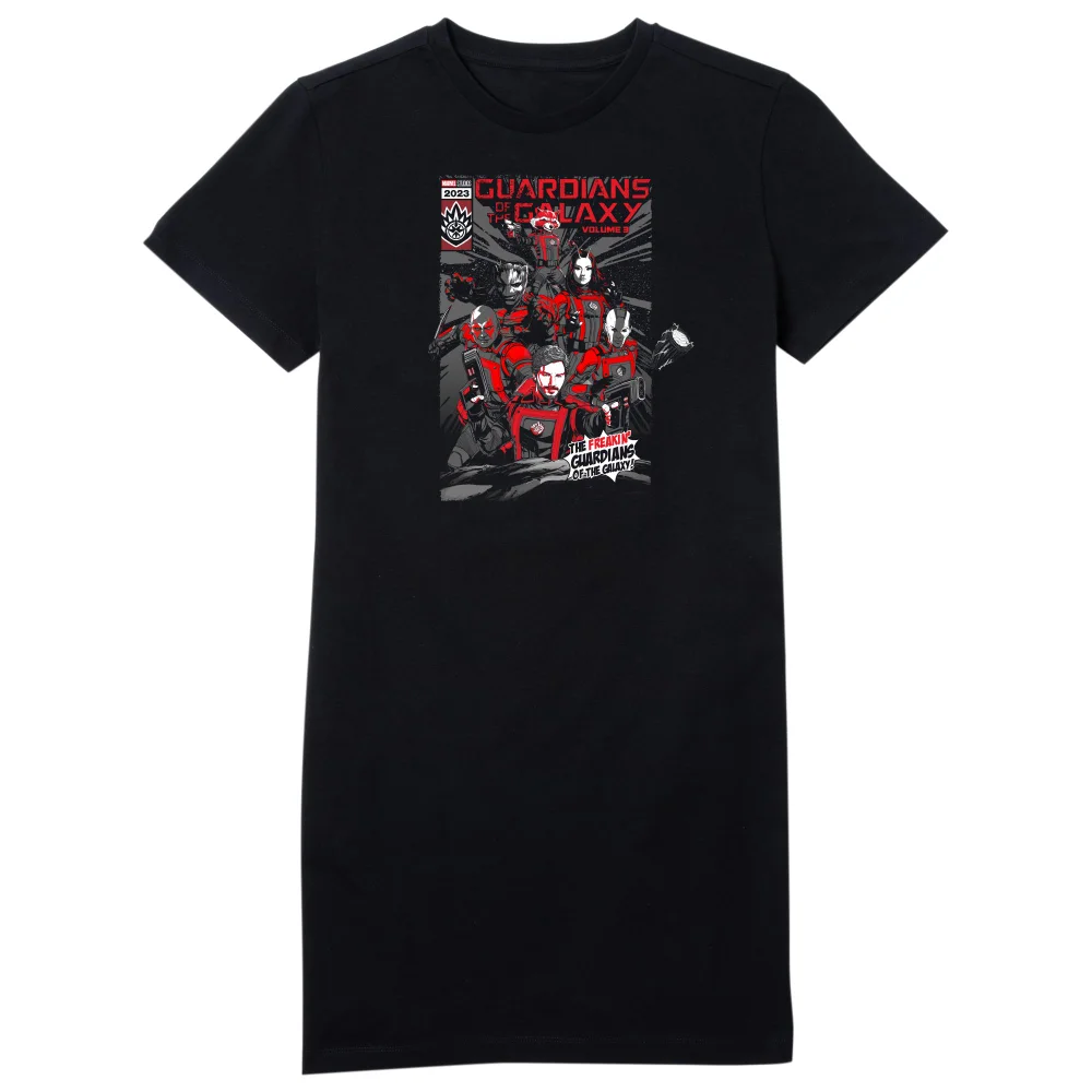 Guardians of the Galaxy The Freakin' Comic Book Cover Women's T-Shirt Dress - Black - L Bild 1
