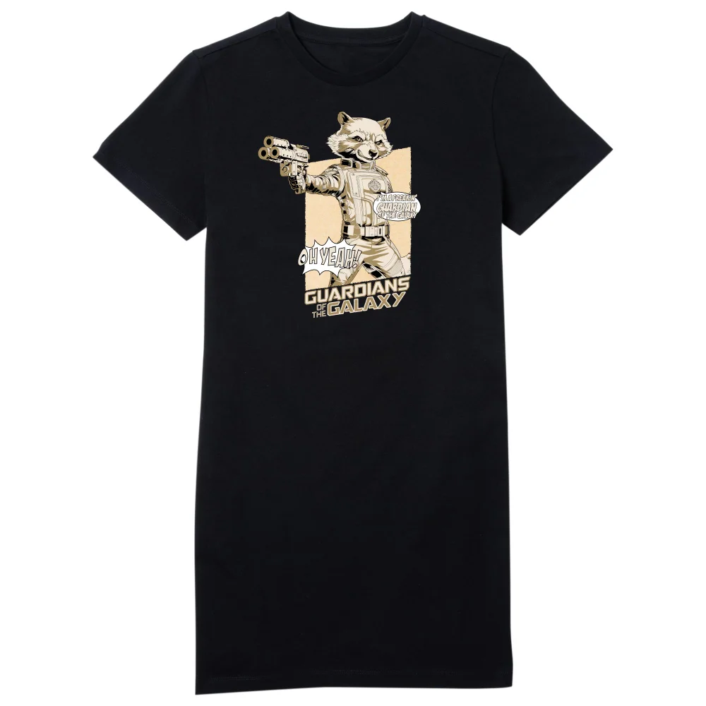 Guardians of the Galaxy Rocket Raccoon Oh Yeah! Women's T-Shirt Dress - Black - L Bild 1
