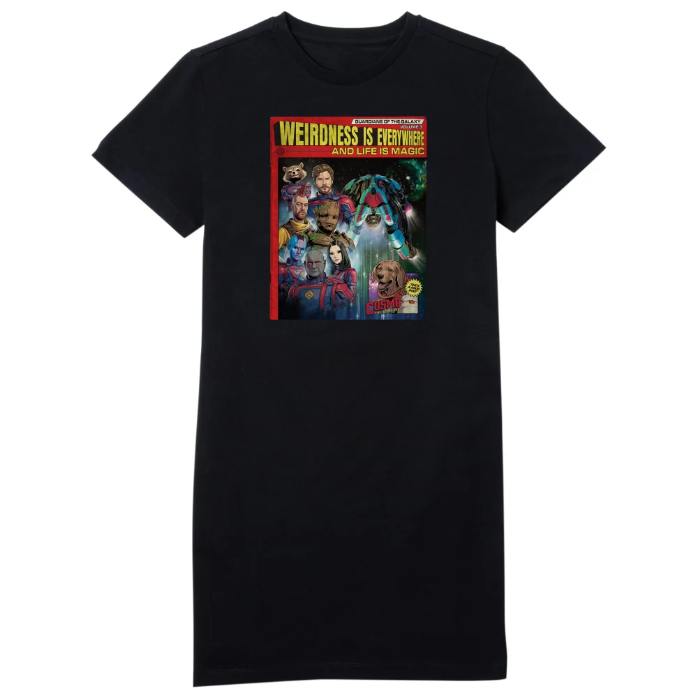 Guardians of the Galaxy Weirdness Is Everywhere Comic Book Cover Women's T-Shirt Dress - Black - L Bild 1