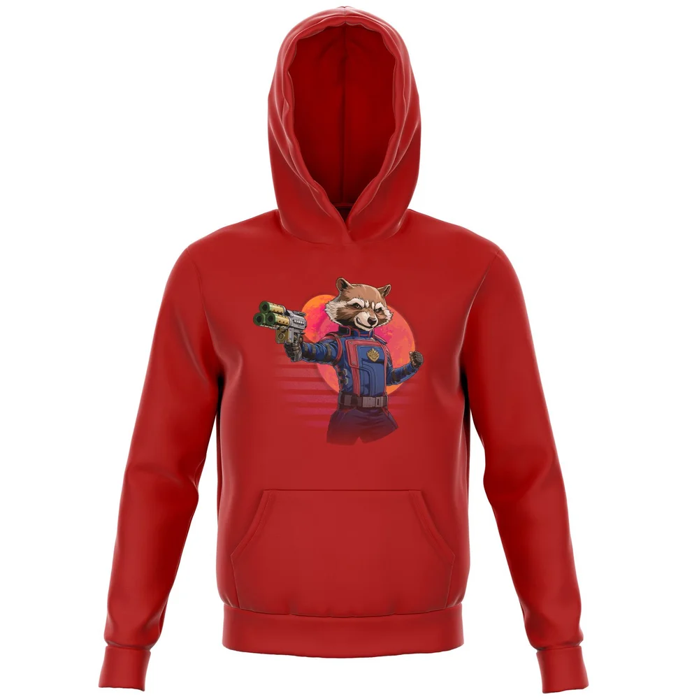 Guardians of the Galaxy Retro Rocket Raccoon Kids' Hoodie - Red - 3-4 Jahre Bild 1