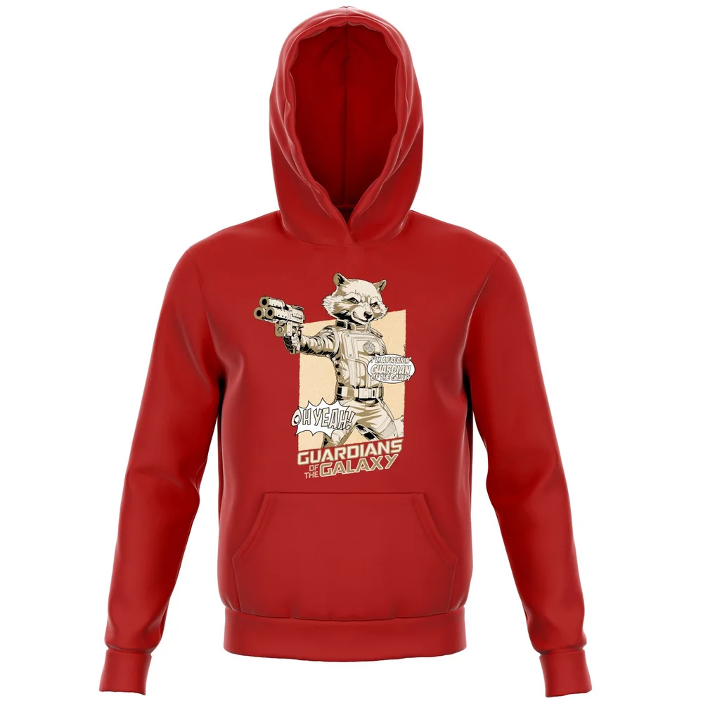 Guardians of the Galaxy Rocket Raccoon Oh Yeah! Kids' Hoodie - Red - 3-4 Jahre Bild 1