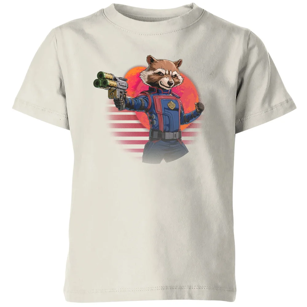 Guardians of the Galaxy Retro Rocket Raccoon Kids' T-Shirt - Cream - 3-4 Jahre Bild 1