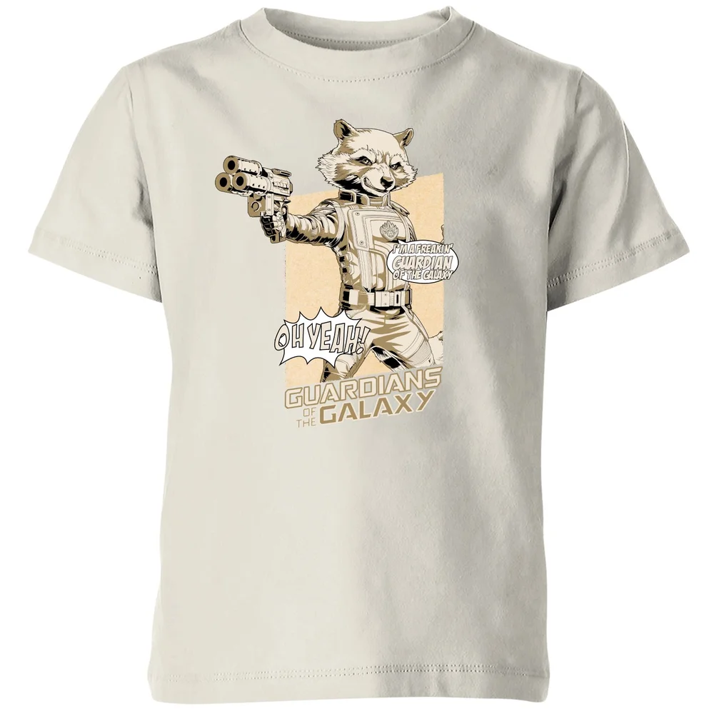 Guardians of the Galaxy Rocket Raccoon Oh Yeah! Kids' T-Shirt - Cream - 3-4 Jahre Bild 1