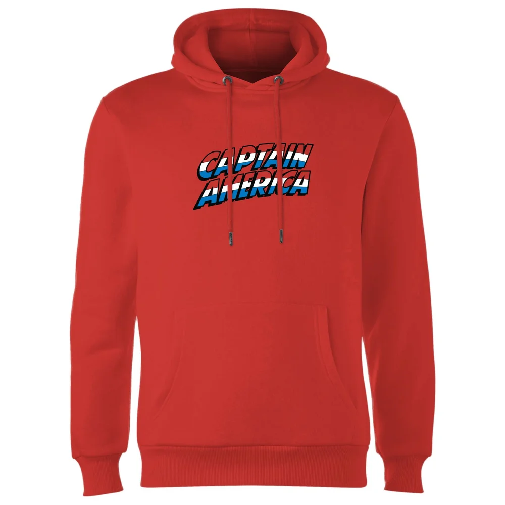 Avengers Captain America Comics Logo Hoodie - Red - S - Rot Bild 1
