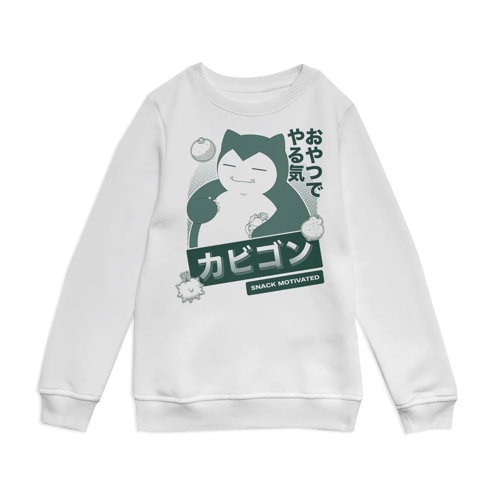 Pokémon Snorlax Snack Time Kids' Sweatshirt - White - 3-4 Jahre Bild 1