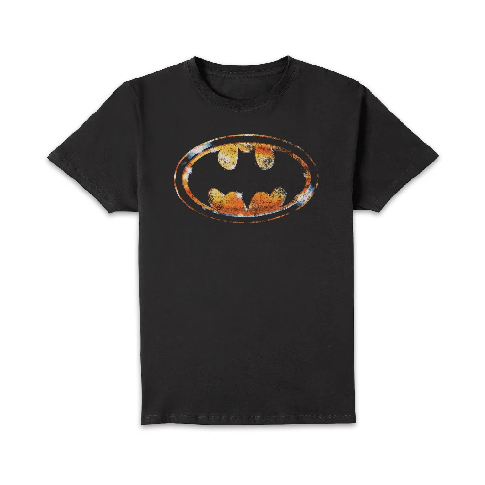 BATMAN Bat Logo Distressed Unisex T-Shirt - Black - S - Schwarz Bild 1