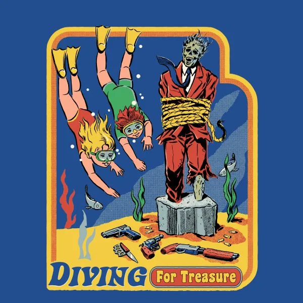 Diving For Treasure Women's T-Shirt - Blue