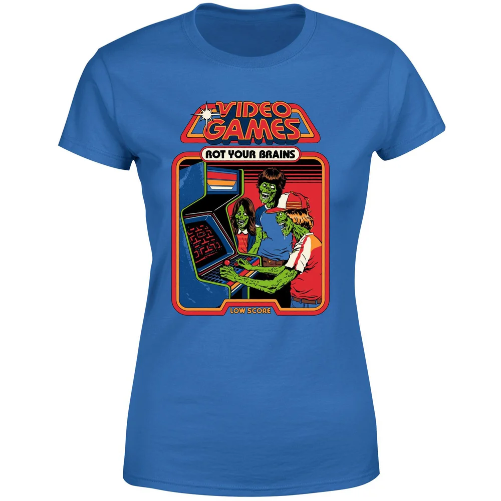 Video Games Rot Your Brains Women's T-Shirt - Blue - L - Blue Bild 1