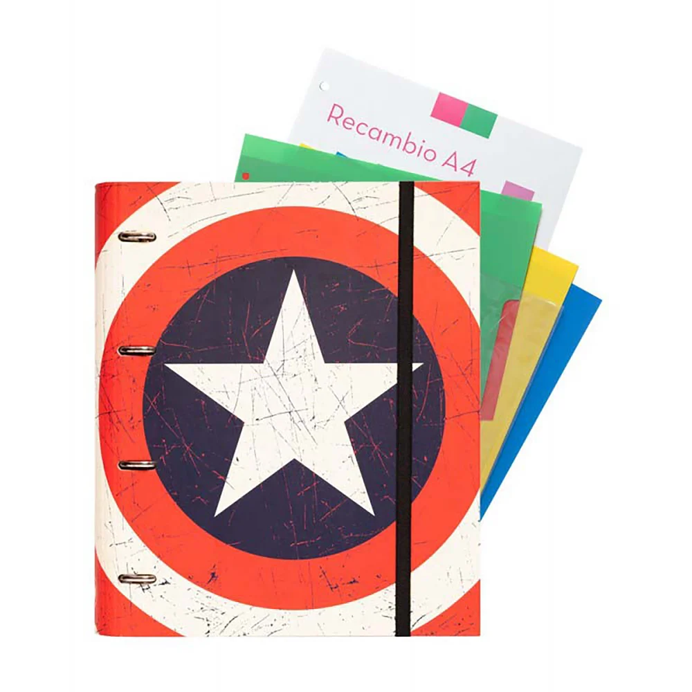 Carpeblock 4 Rings Marvel Captain America Shield Bild 1