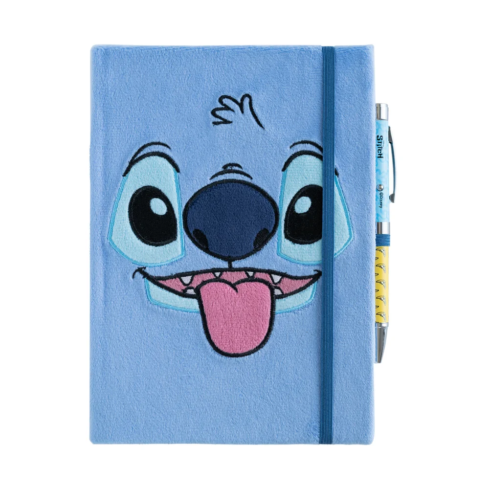 Disney Stitch Tropical A5 Premium Plush Cover Notebook With Projector Pen Bild 1