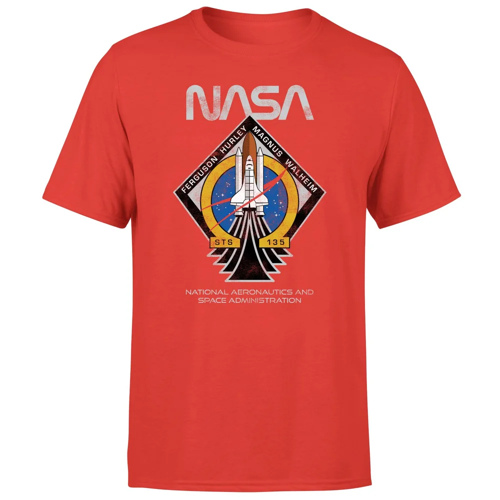 NASA STS-135 Unisex T-Shirt - Red - S - Rot Bild 1