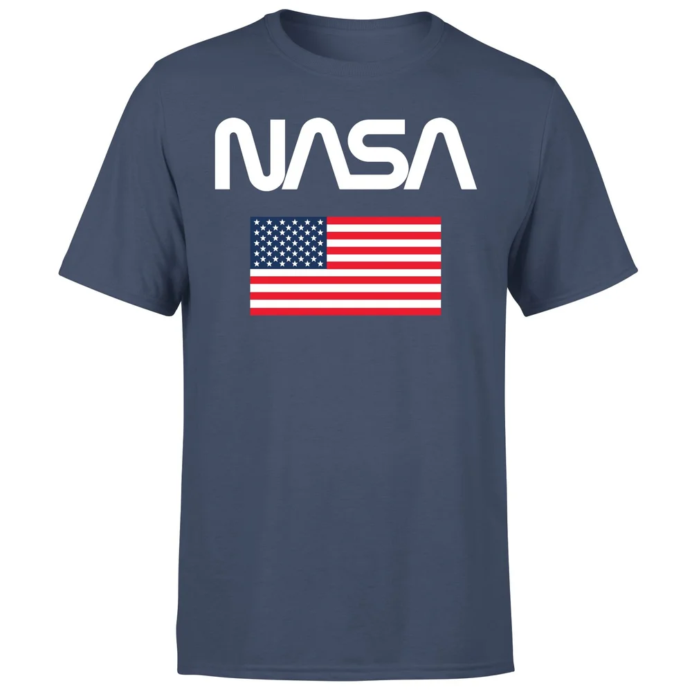 NASA Flag Unisex T-Shirt - Navy - S - Marineblau Bild 1