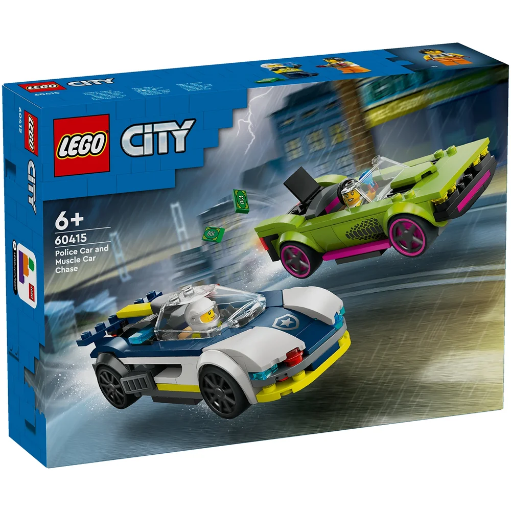 LEGO City Police Car and Muscle Car Chase Building Toy 60415 Bild 1