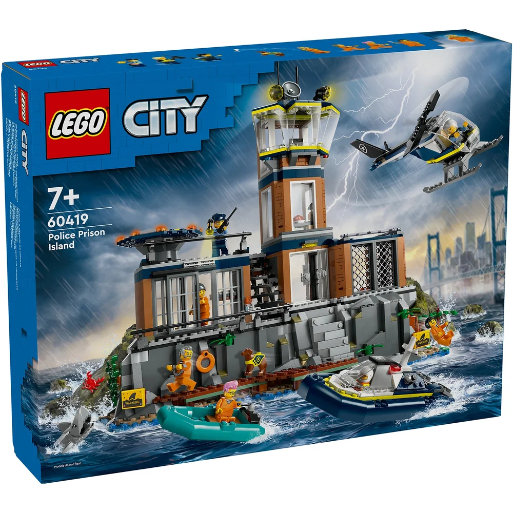 LEGO City Police Prison Island with Helicopter Toy 60419 Bild 1