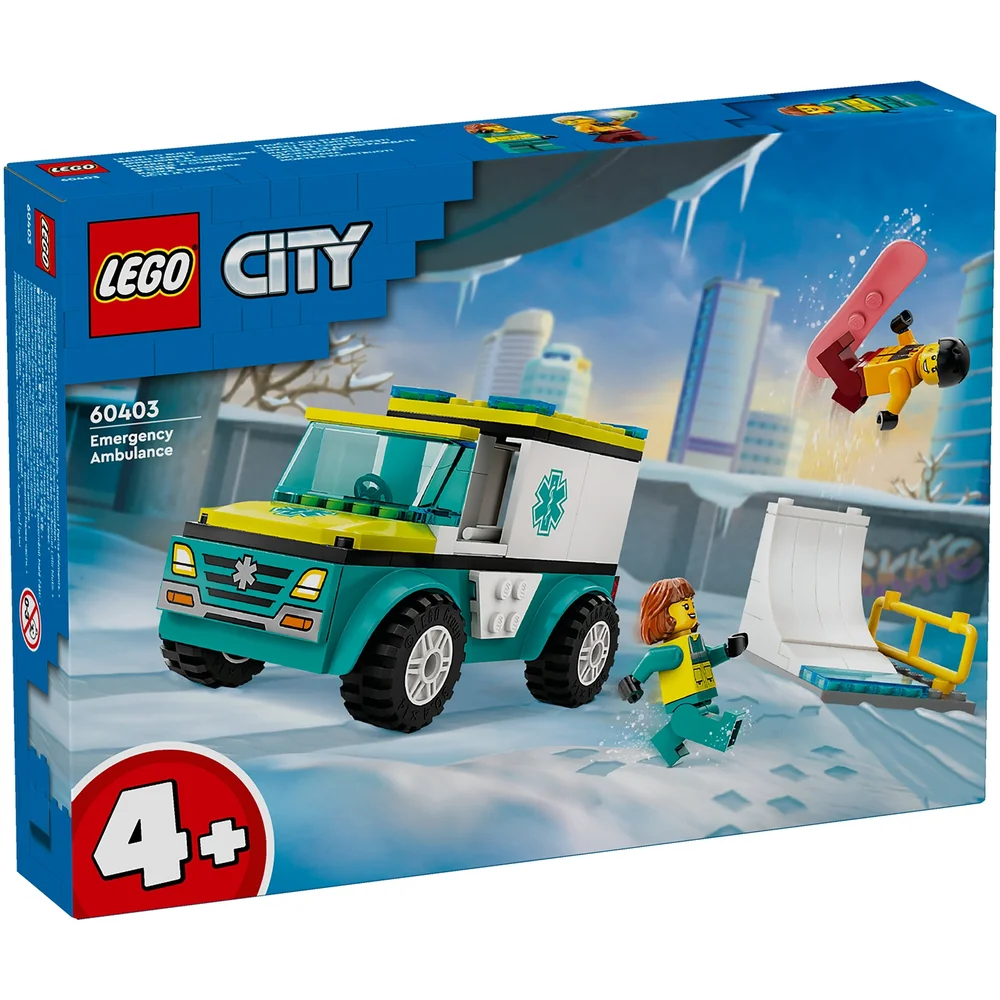 LEGO City Emergency Ambulance and Snowboarder Toys 60403 Bild 1