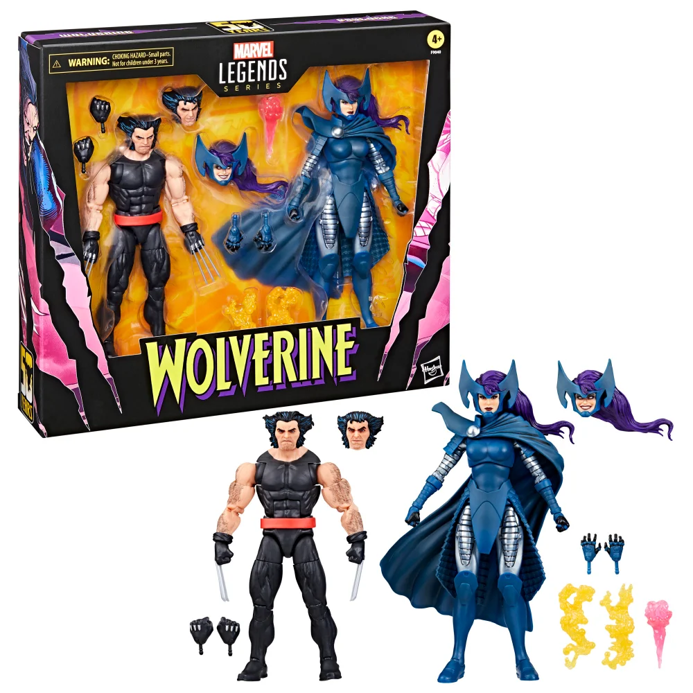 Hasbro Marvel Legends Series Wolverine and Psylocke, 6" Comics Collectible Action Figures Bild 1