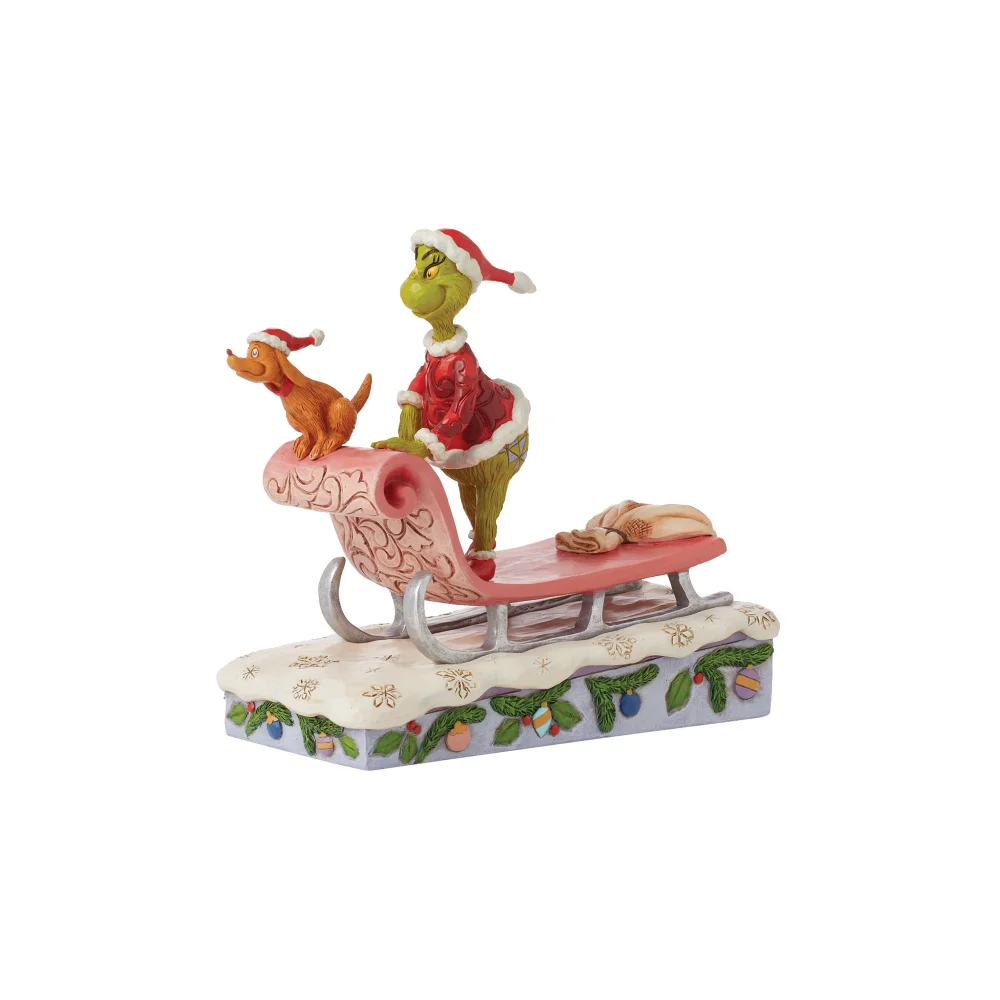 Enesco Grinch & Max on Sleigh Figurine (17cm) Bild 1