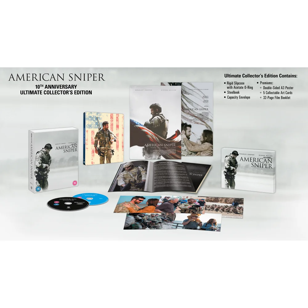 American Sniper 10th Anniversary Ultimate Collector's Edition 4K Ultra HD Steelbook (Includes Blu-ray) Bild 1